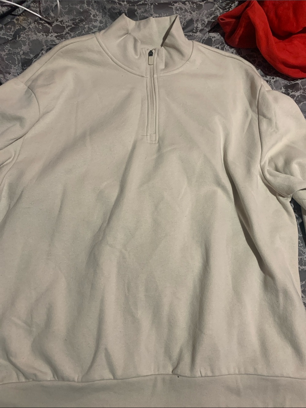 tek gear Men's Half-Zip Sweater - Off-White